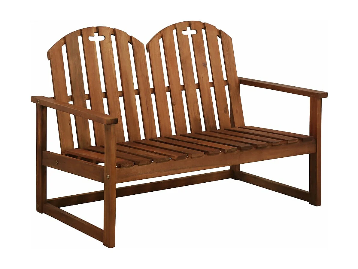 Gartenbank 110 cm Massivholz Akazie