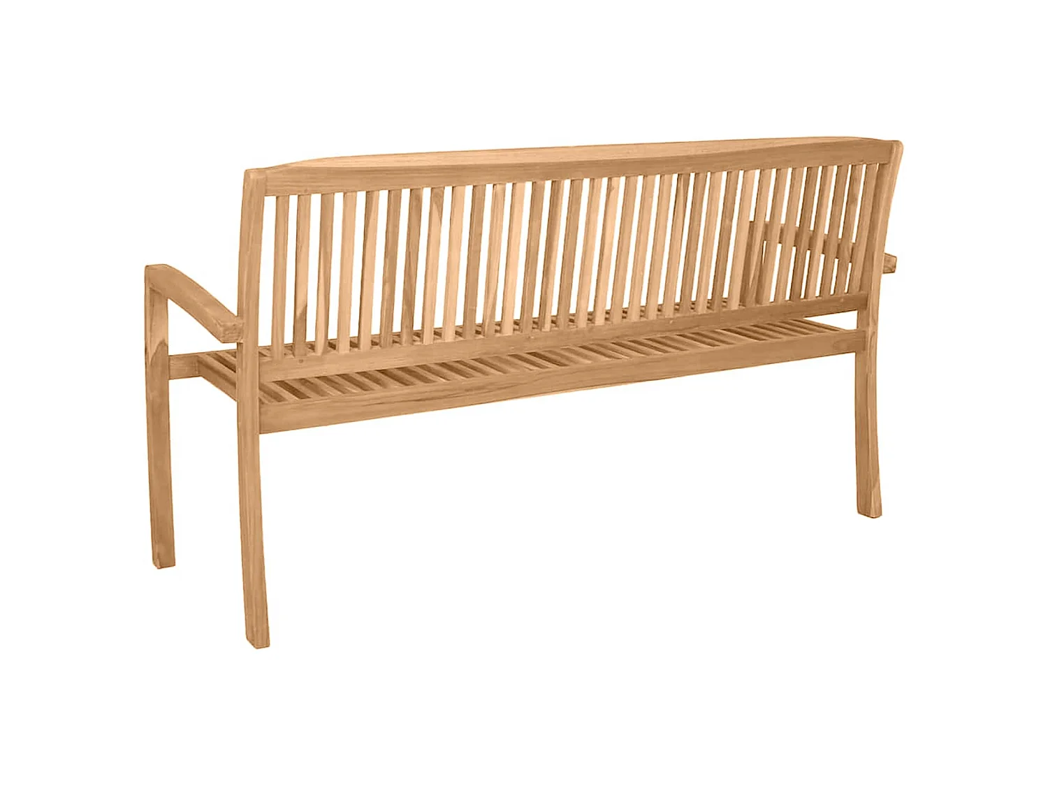 Tuinbank 3-zits stapelbaar 159 cm massief teakhout