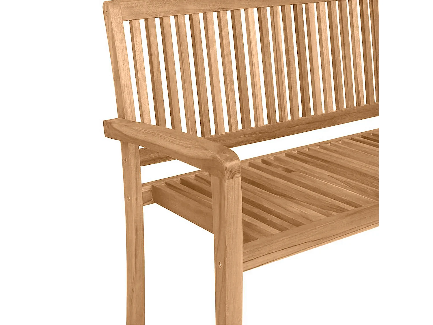 Tuinbank 3-zits stapelbaar 159 cm massief teakhout