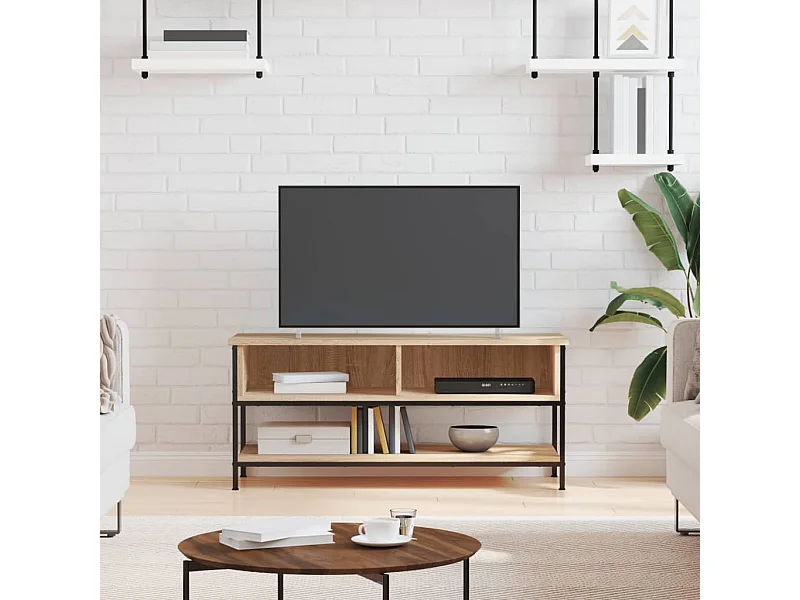 Tv-meubel Sonoma eiken 100x35x45 cm bewerkt hout