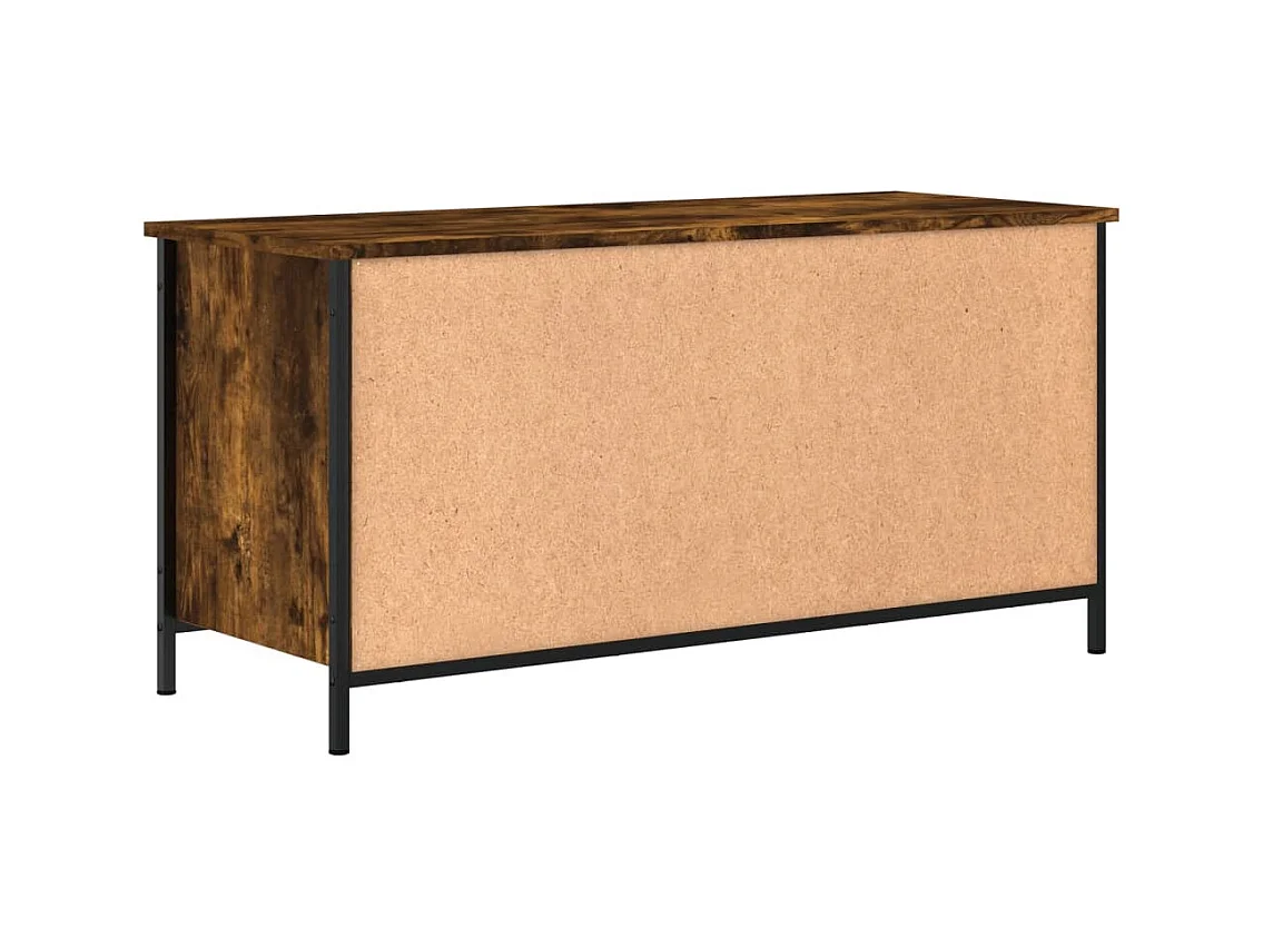 Meuble TV Chêne fumé 100x40x50 cm Bois d'ingénierie