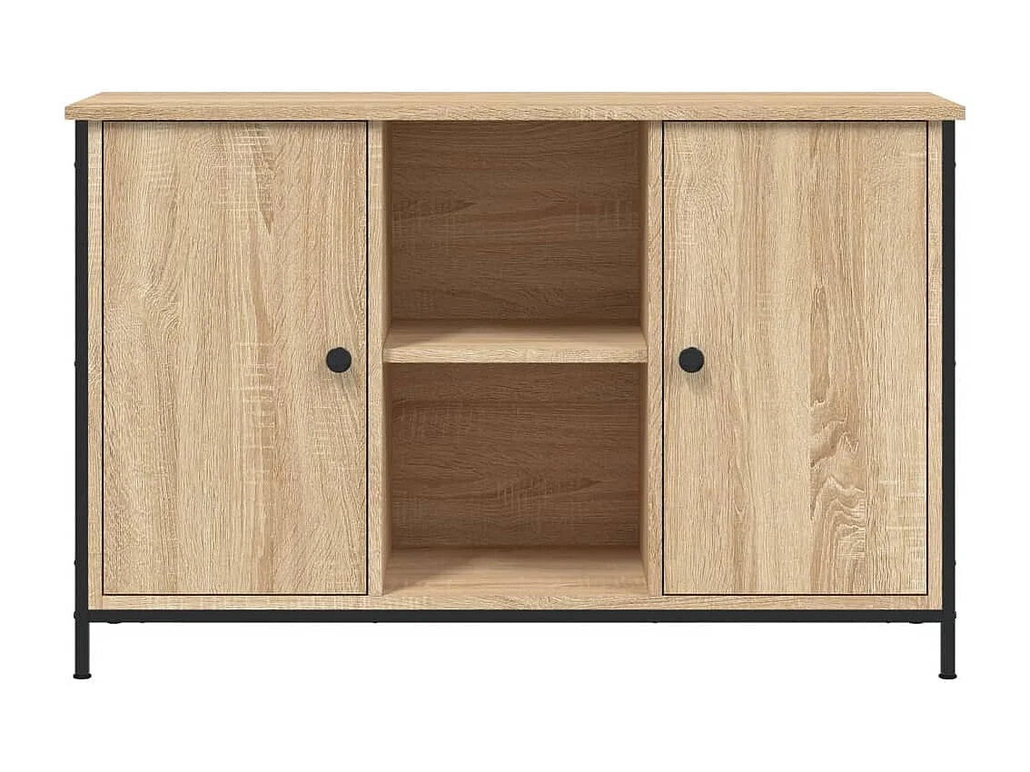 Meuble TV chêne sonoma 100x35x65 cm bois d'ingénierie