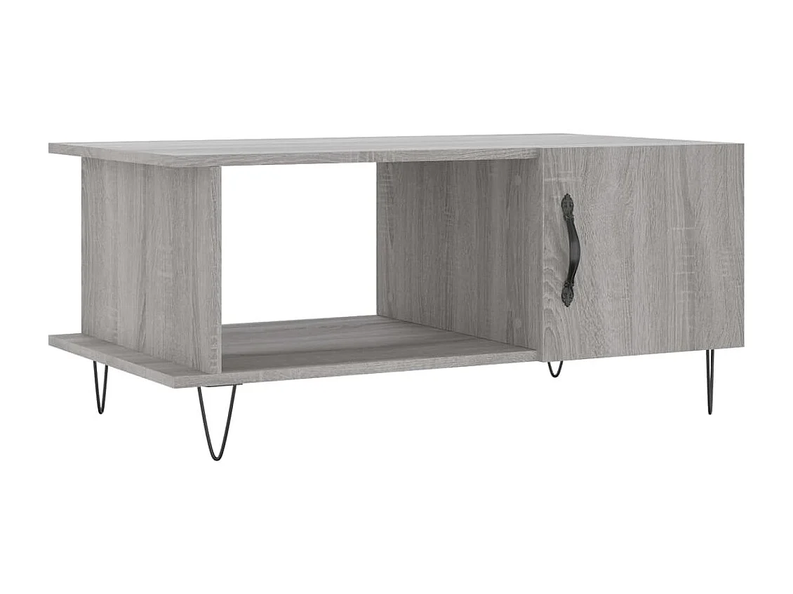 Table basse sonoma gris 90x50x40 cm bois d'ingénierie