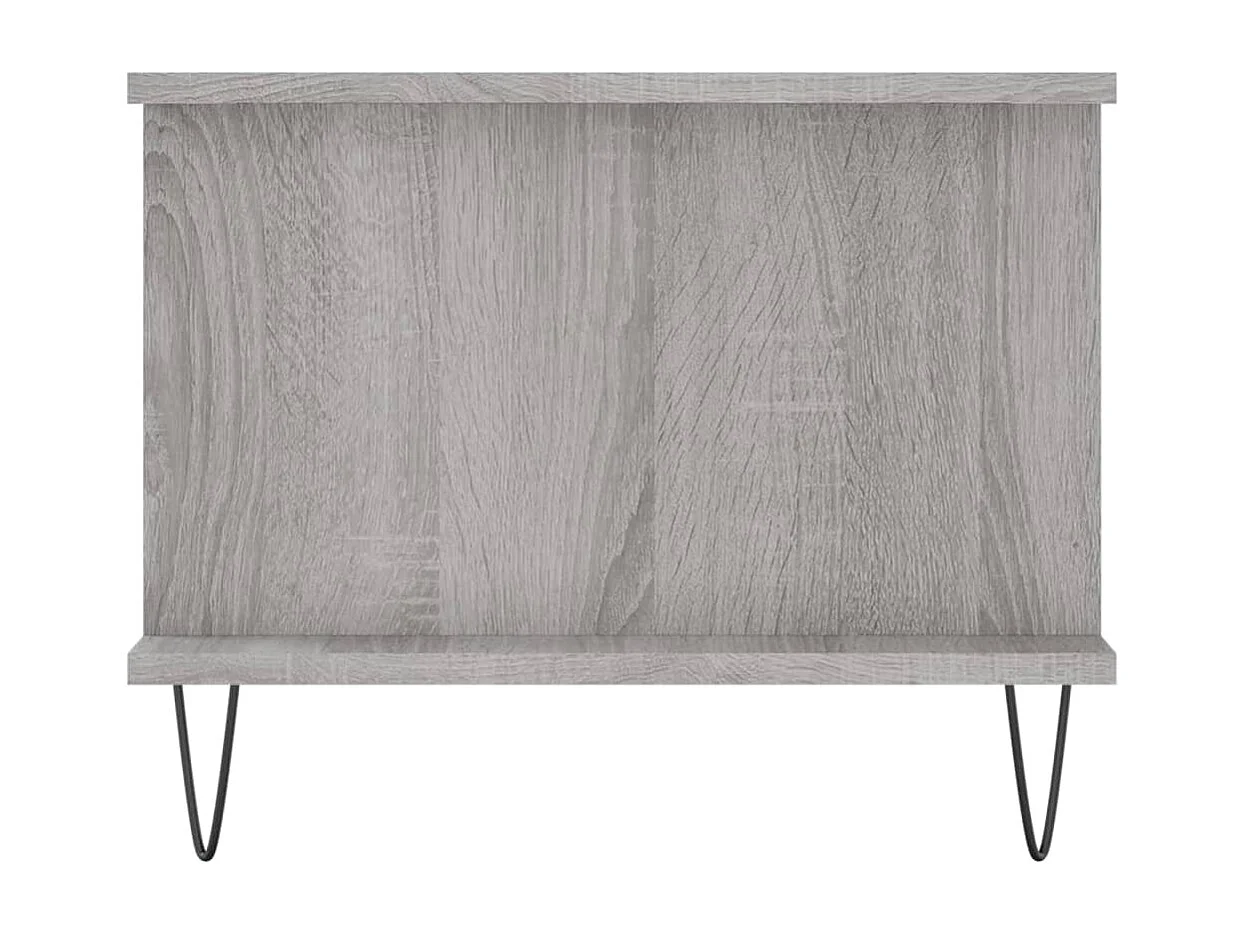 Table basse sonoma gris 90x50x40 cm bois d'ingénierie