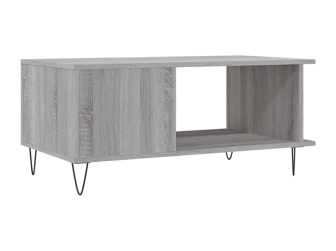 Table basse sonoma gris 90x50x40 cm bois d'ingénierie