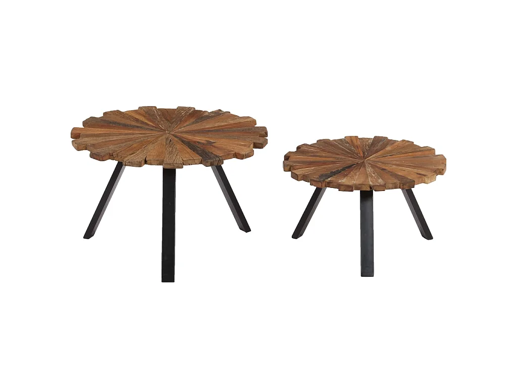 Tables basses 2 pcs Bois de récupération massif