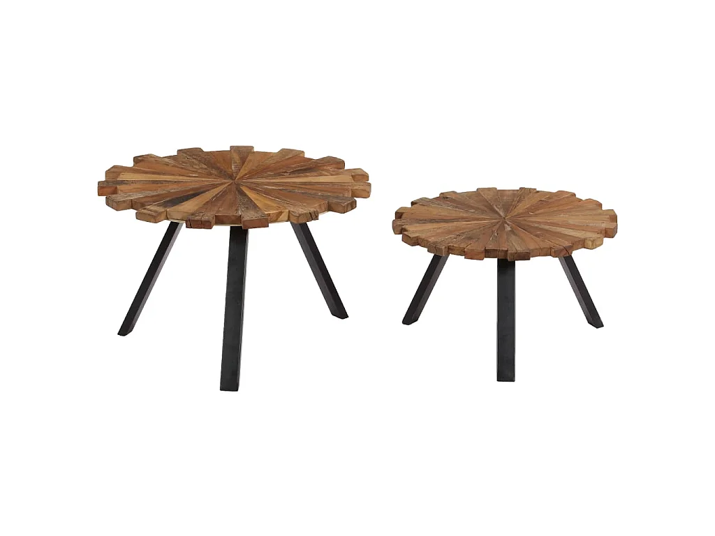 Tables basses 2 pcs Bois de récupération massif