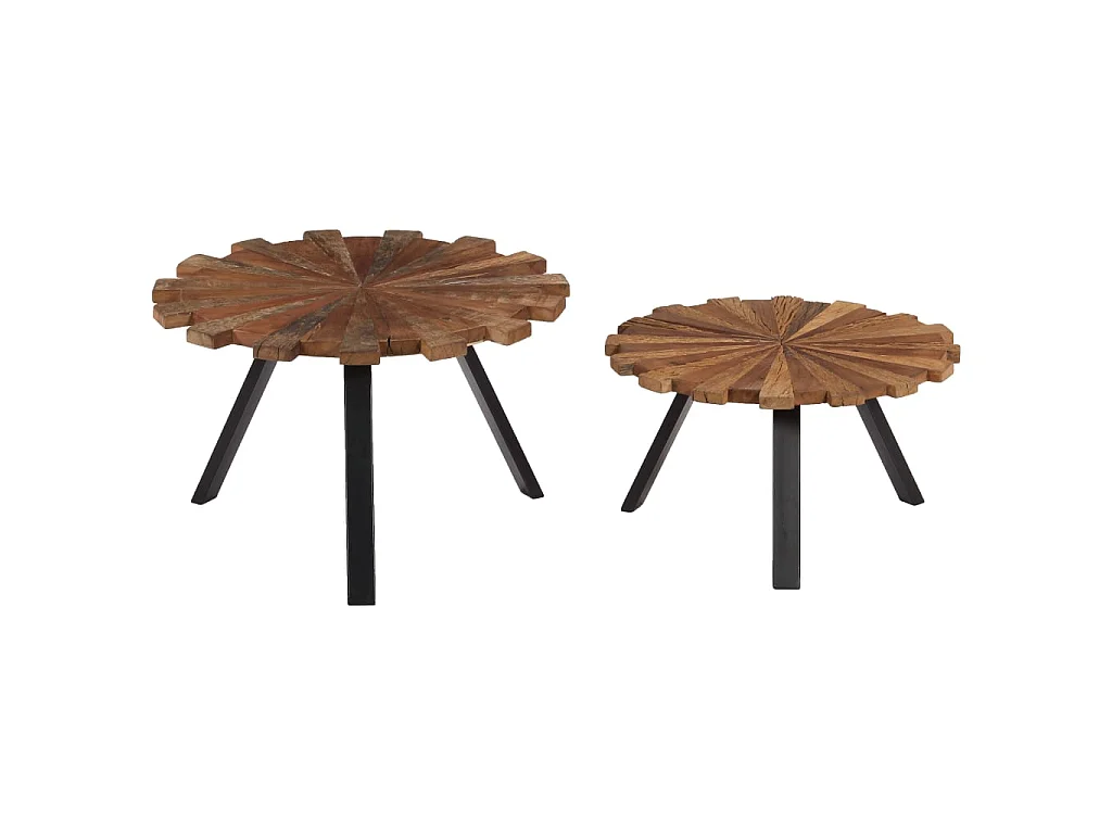 Tables basses 2 pcs Bois de récupération massif