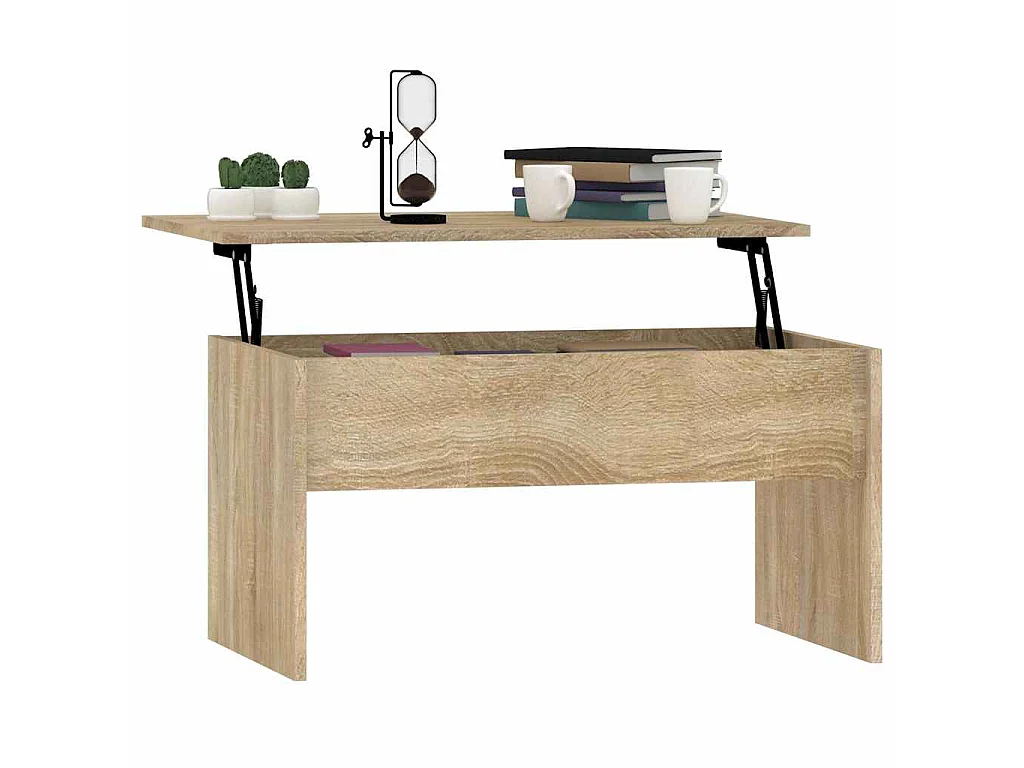 Table basse chêne sonoma 80x50,5x41,5 cm bois d'ingénierie