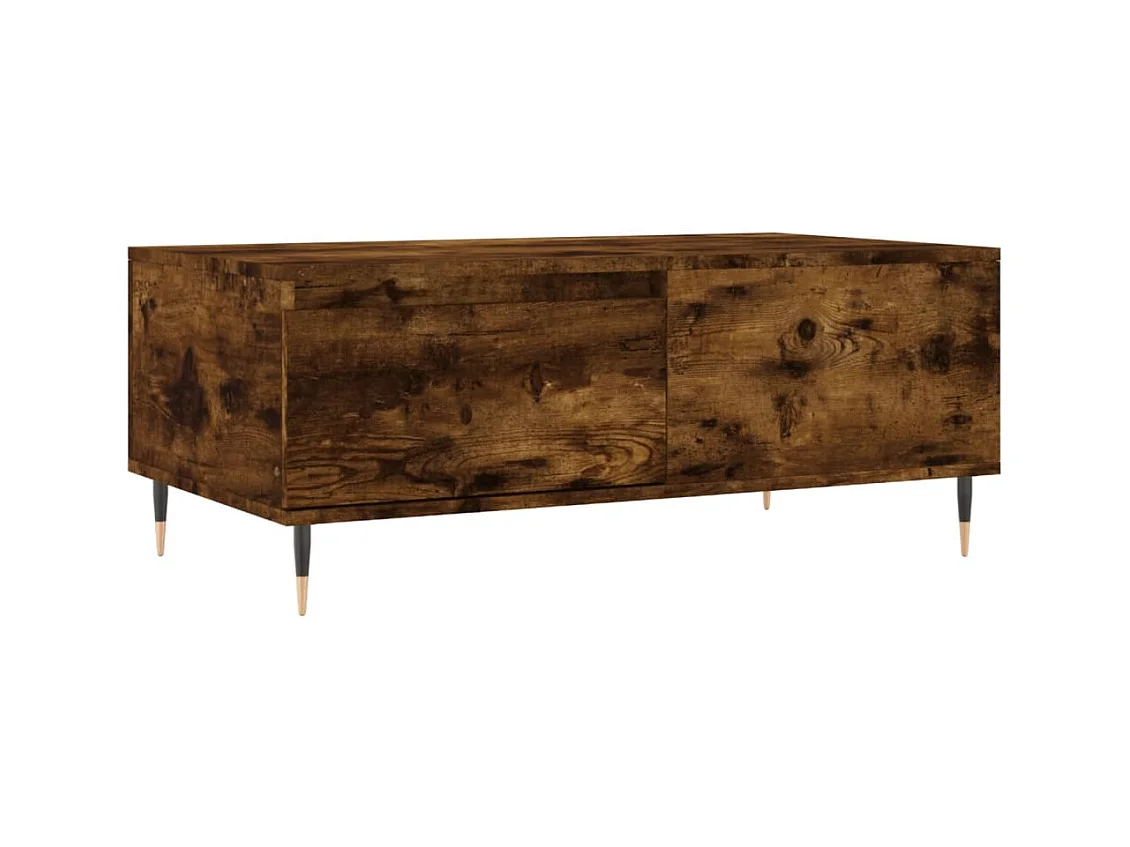 Table basse Chêne fumé 90x50x36,5 cm Bois d'ingénierie