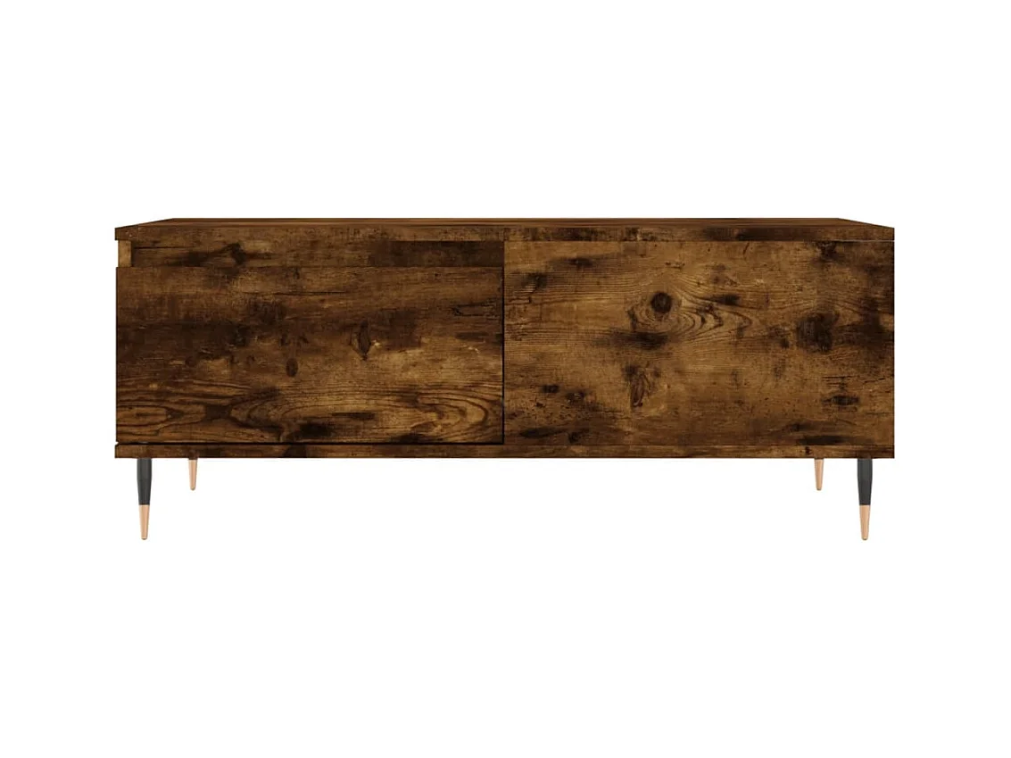 Table basse Chêne fumé 90x50x36,5 cm Bois d'ingénierie