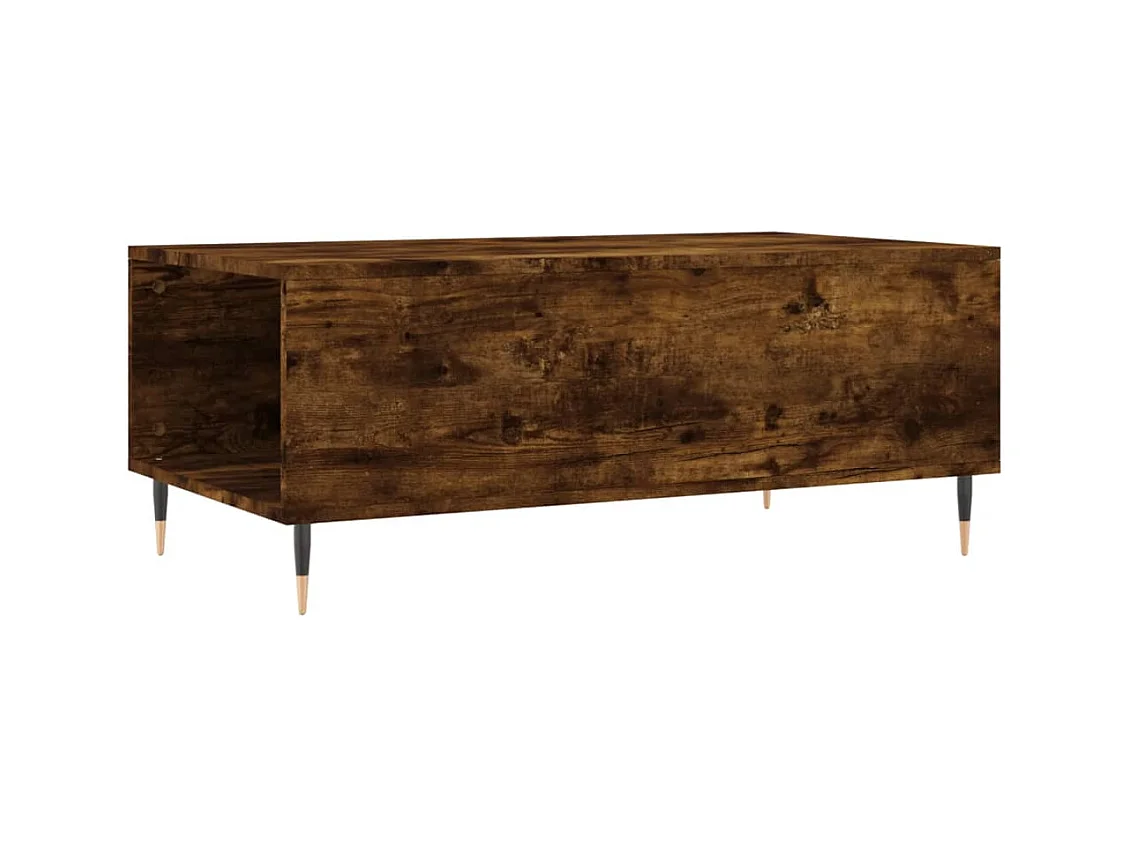 Table basse Chêne fumé 90x50x36,5 cm Bois d'ingénierie