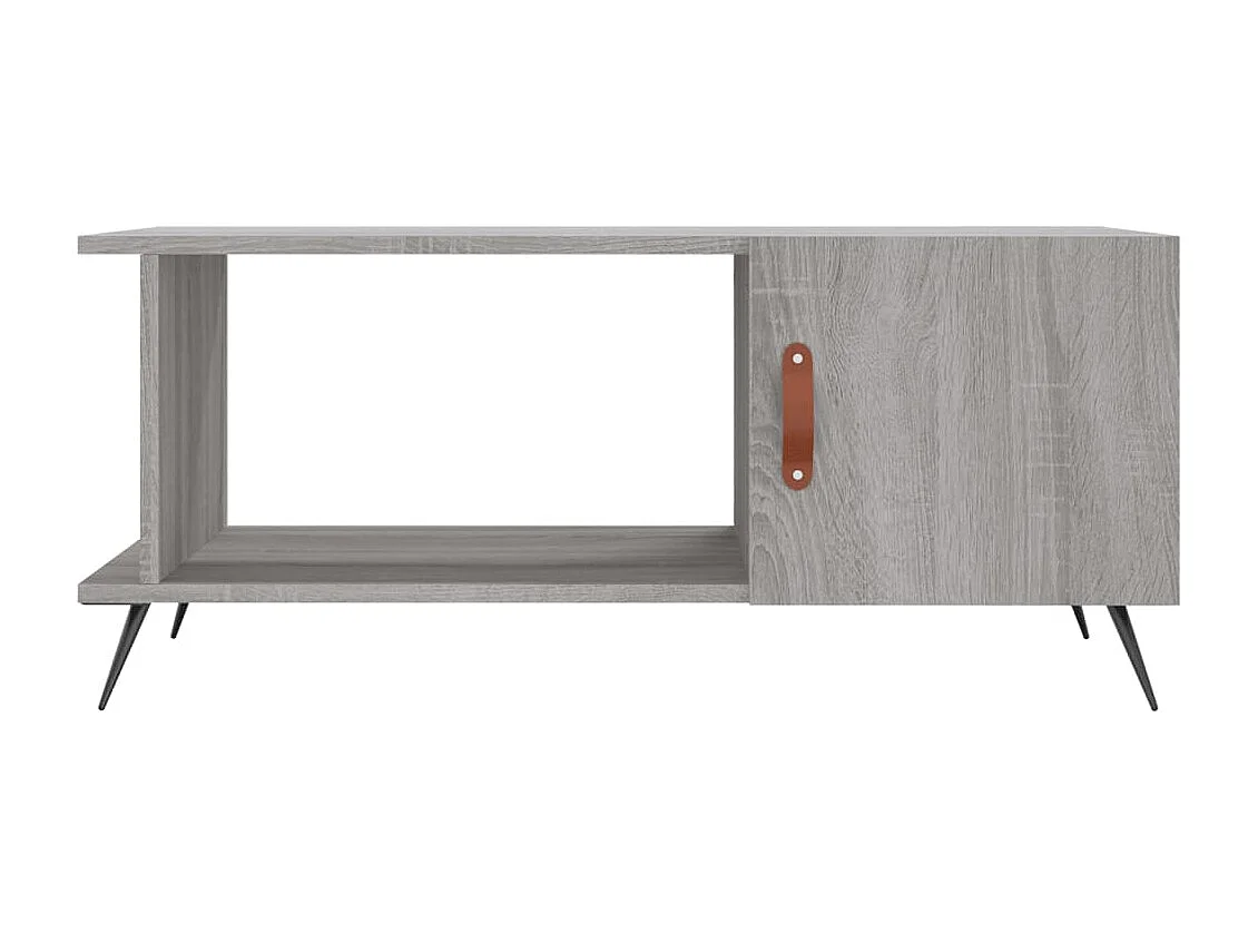 Table basse sonoma gris 90x50x40 cm bois d'ingénierie