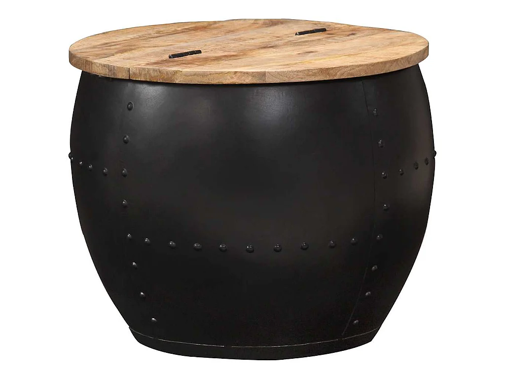 Salontafel rond 53x43 cm massief mangohout
