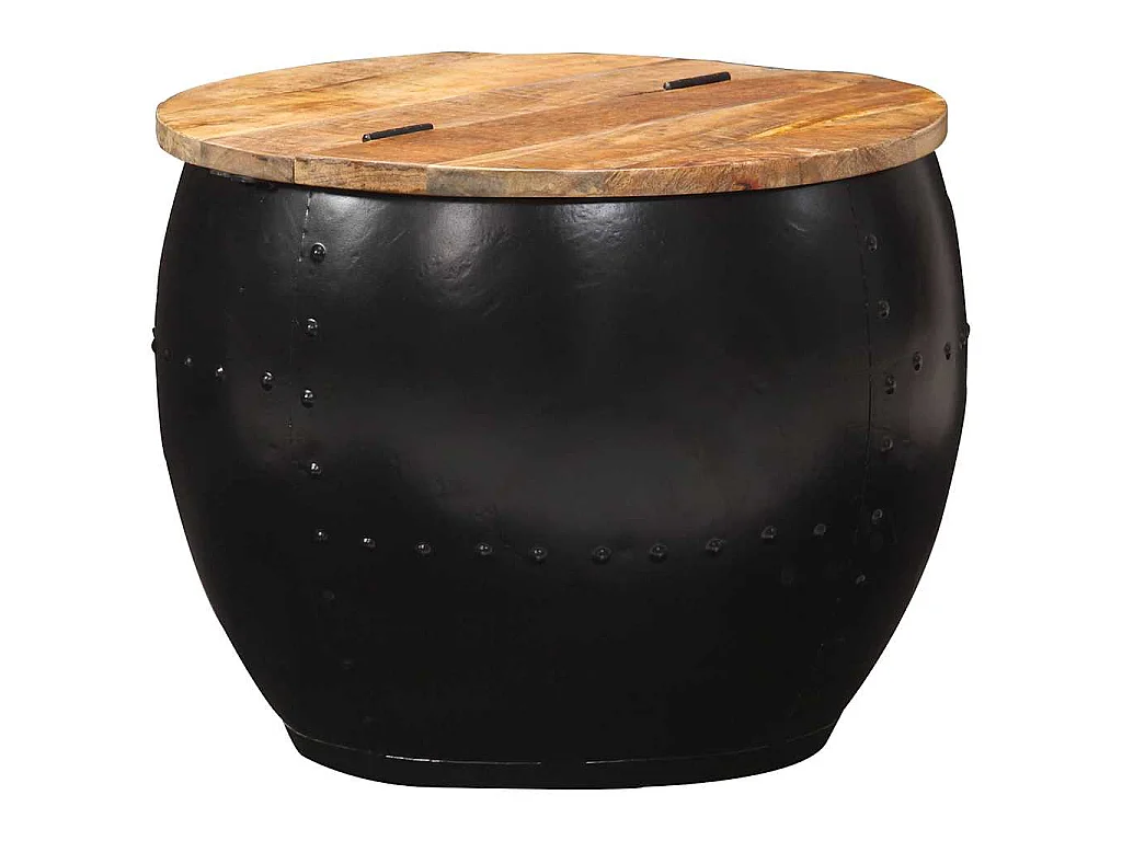 Salontafel rond 53x43 cm massief mangohout