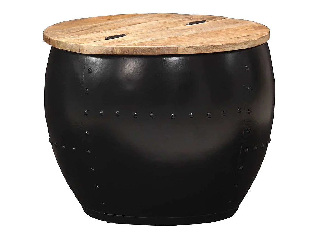 Salontafel rond 53x43 cm massief mangohout