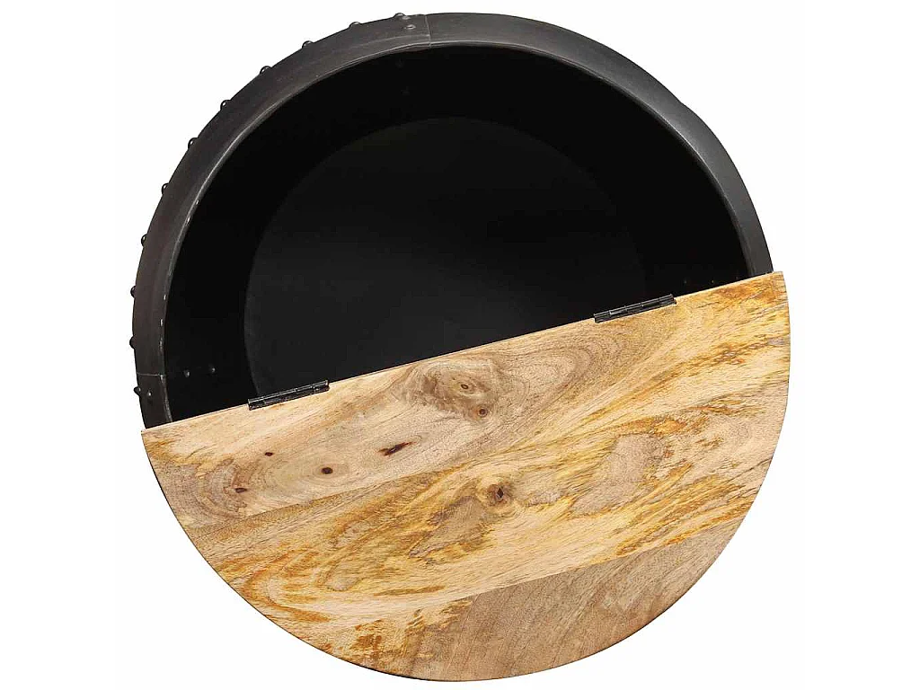 Salontafel rond 53x43 cm massief mangohout