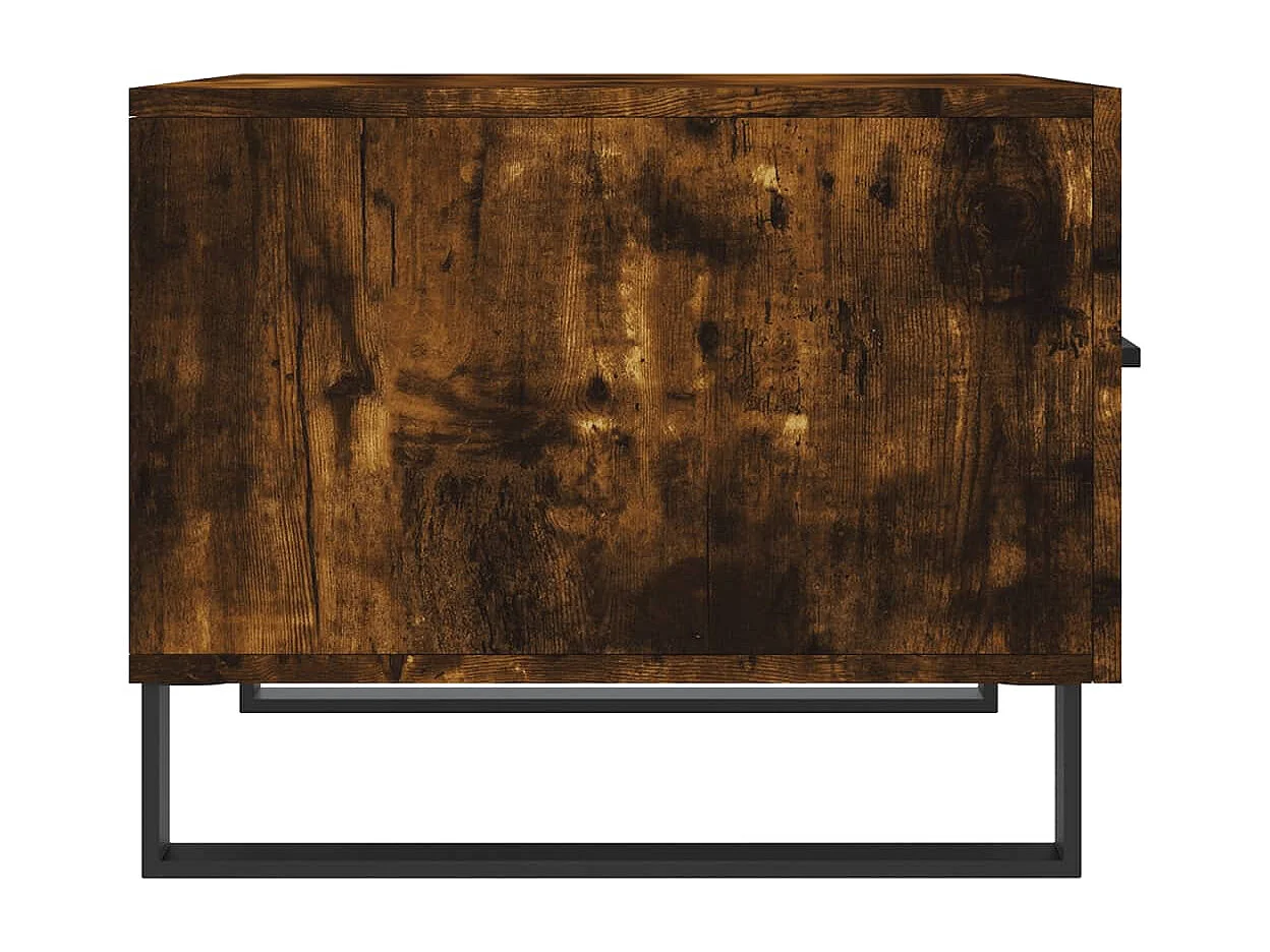 Mesa de centro madera contrachapada roble ahumado 50x50x40 cm