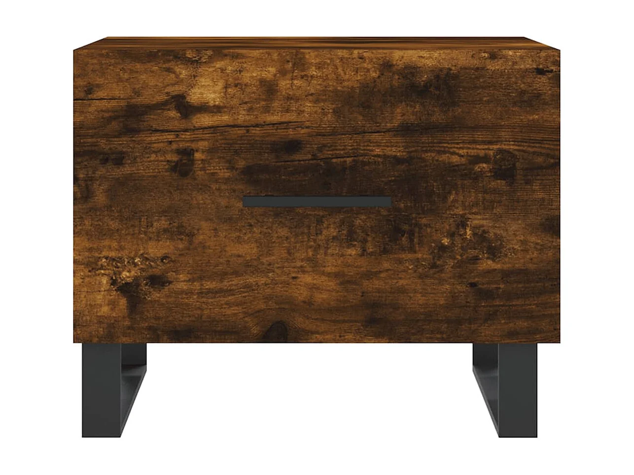 Tavolino da Salotto Rovere Fumo 50x50x40 cm Legno Multistrato