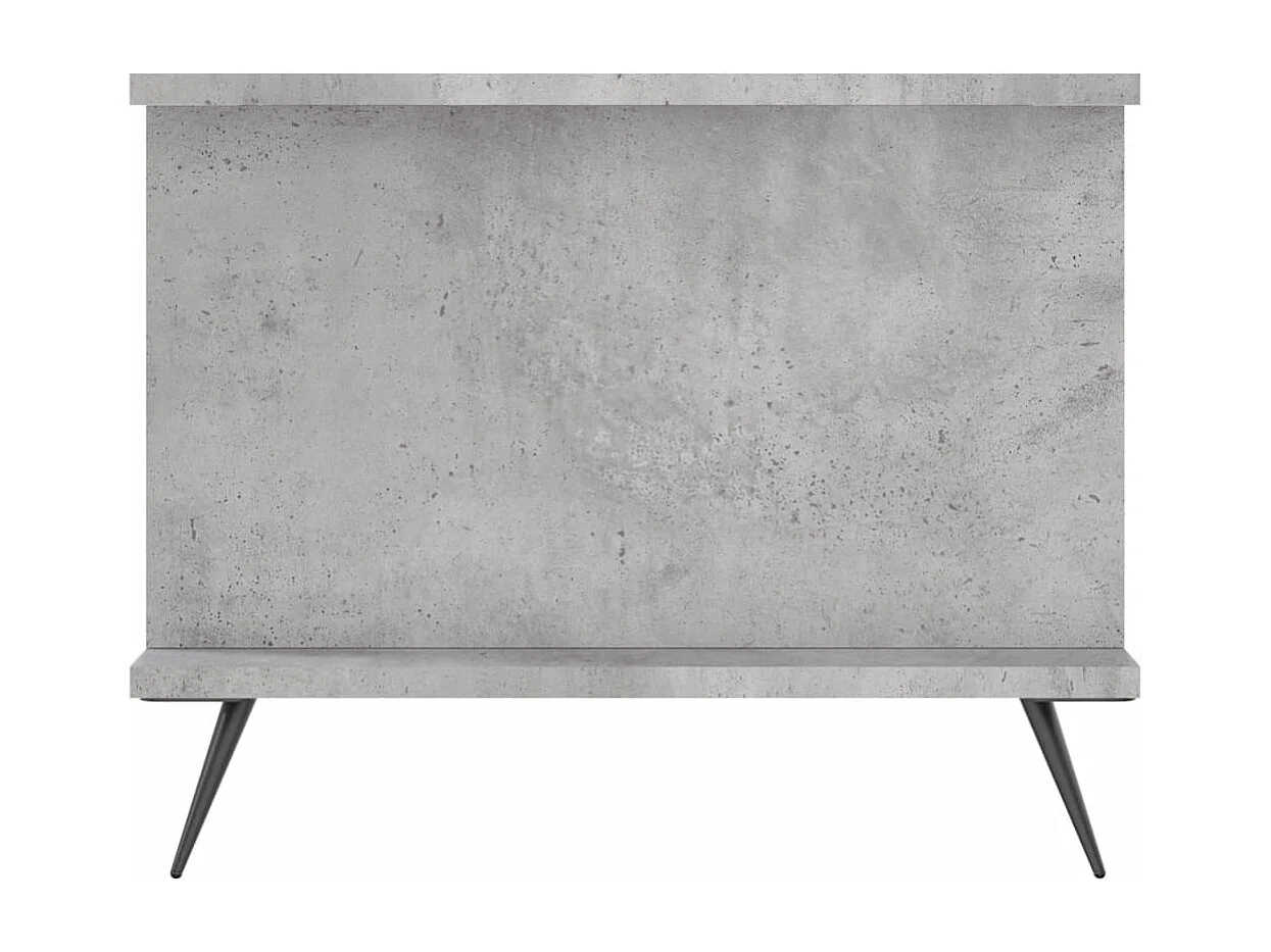 Table basse gris béton 90x50x40 cm bois d'ingénierie