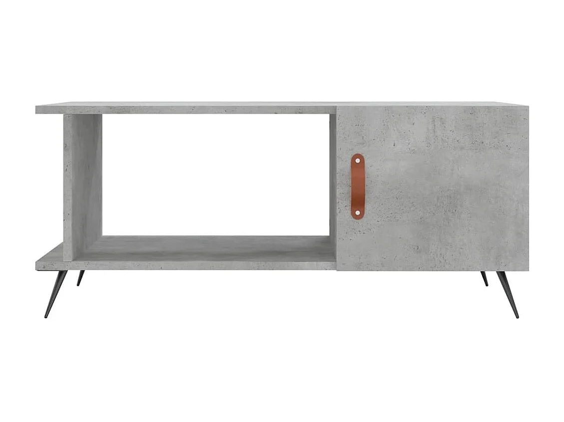 Table basse gris béton 90x50x40 cm bois d'ingénierie