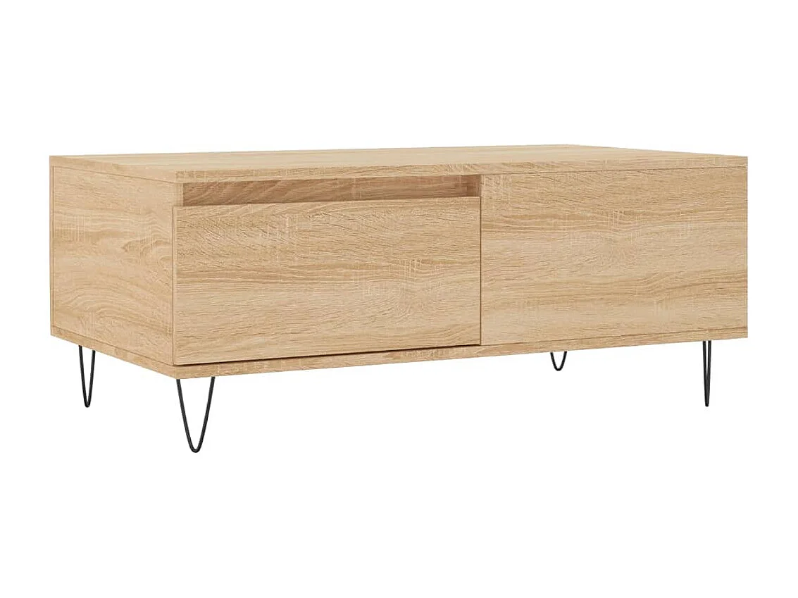 Salontafel 90x50x36,5 cm bewerkt hout sonoma eikenkleurig