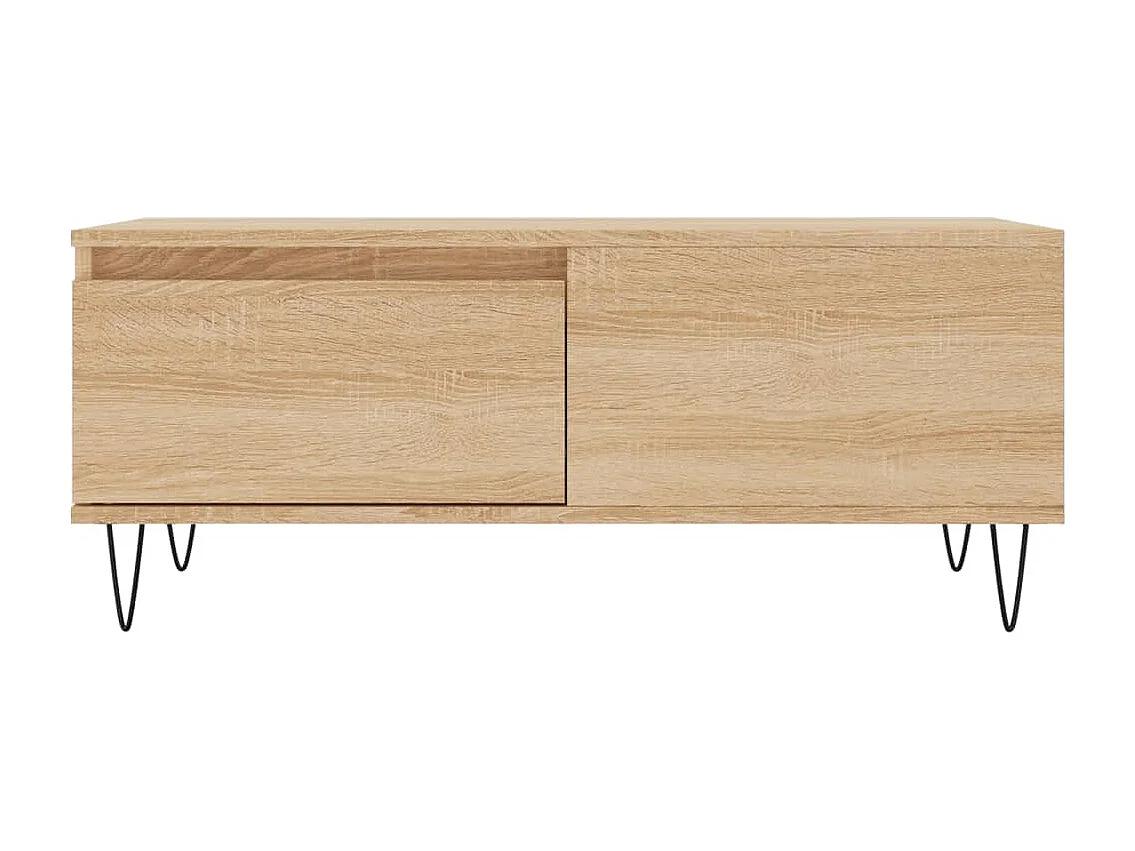 Salontafel 90x50x36,5 cm bewerkt hout sonoma eikenkleurig