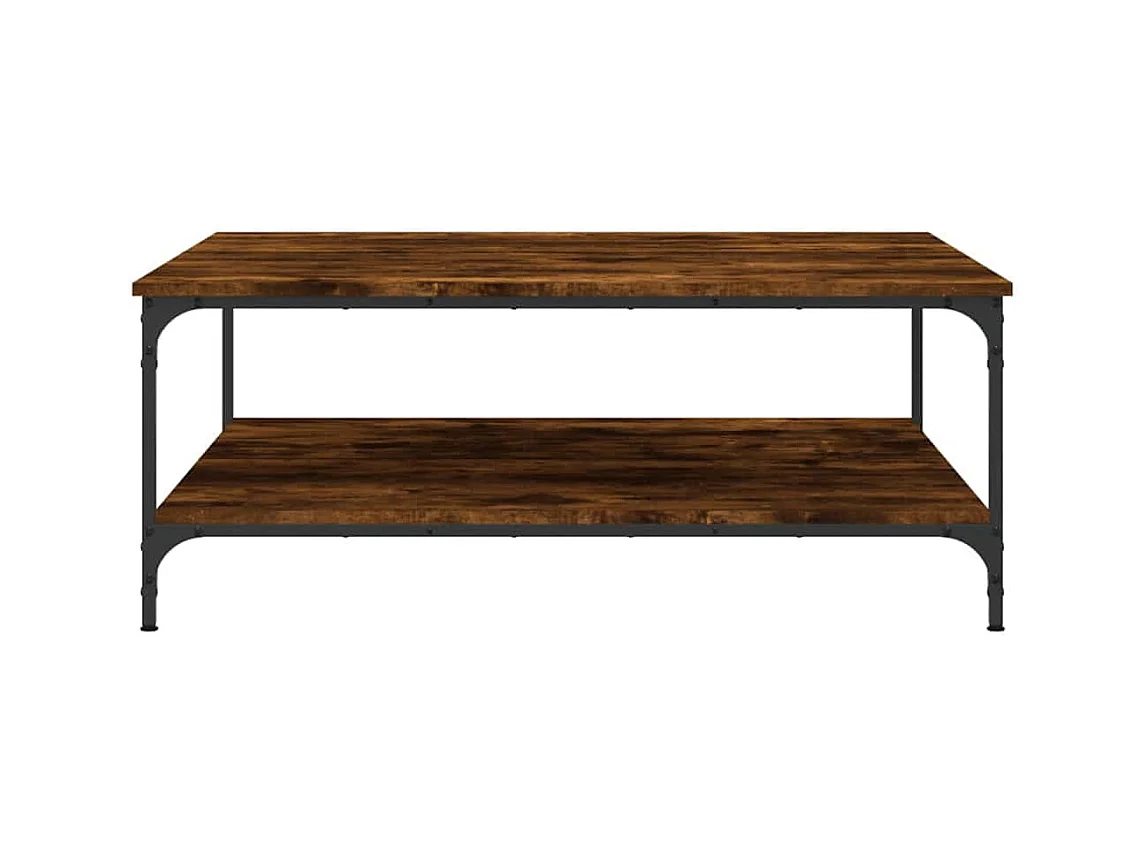 Mesa de centro 100x100x40 cm derivados madeira carvalho fumado