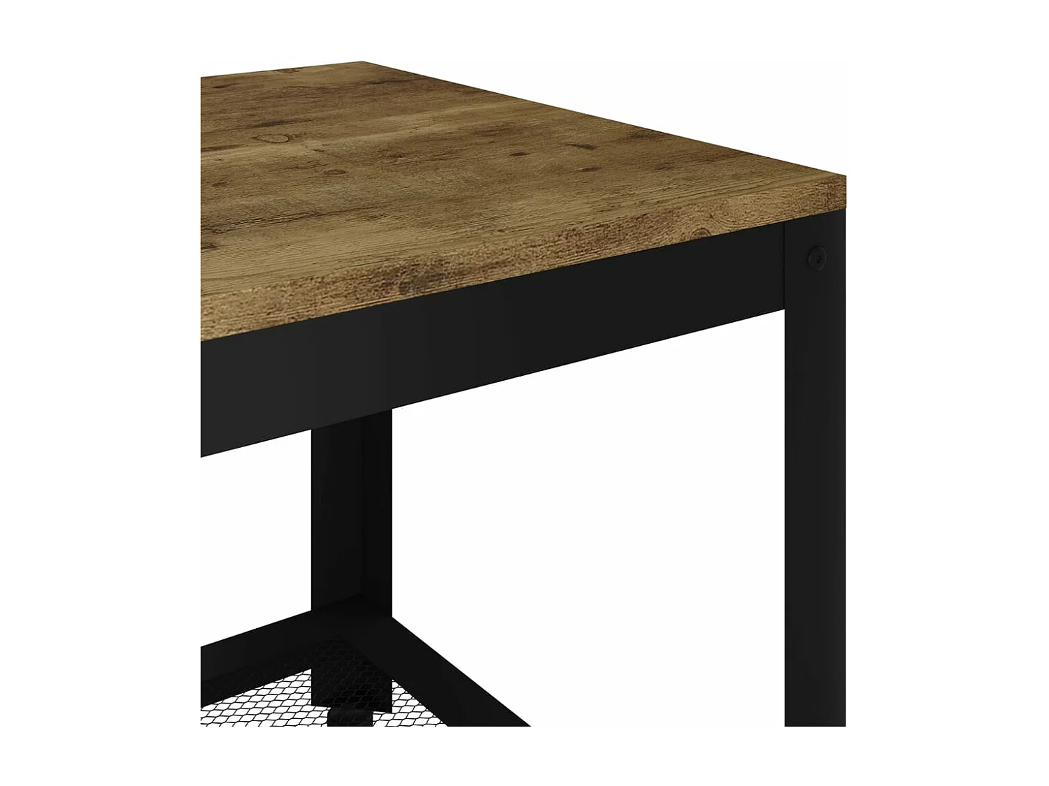 Salontafel 90x45x45 cm MDF en ijzer donkerbruin en zwart
