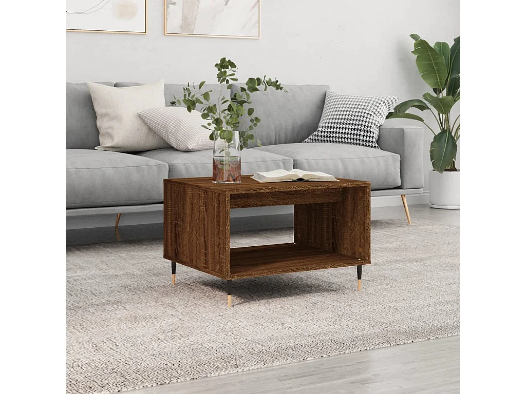 Couchtisch Braun Eichen-Optik 60x50x40 cm Holzwerkstoff