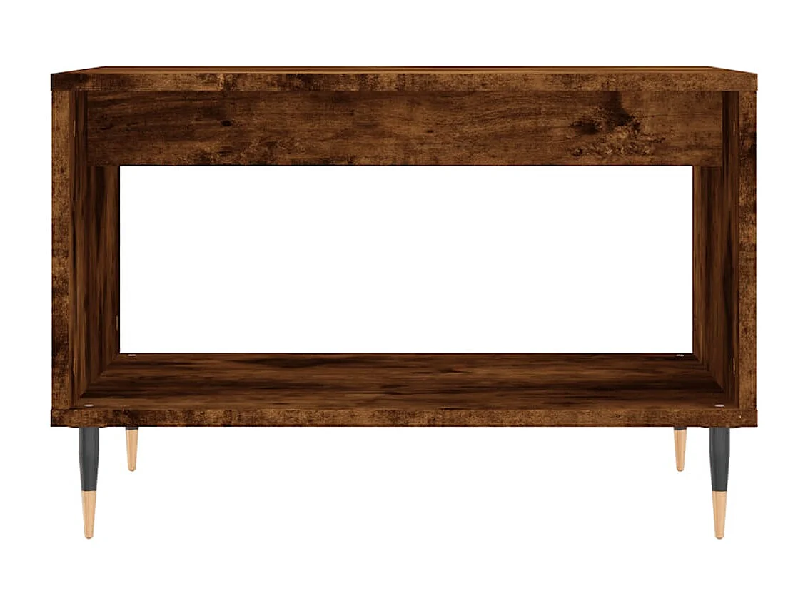 Mesa de centro madera de ingeniería marrón roble 60x50x40 cm