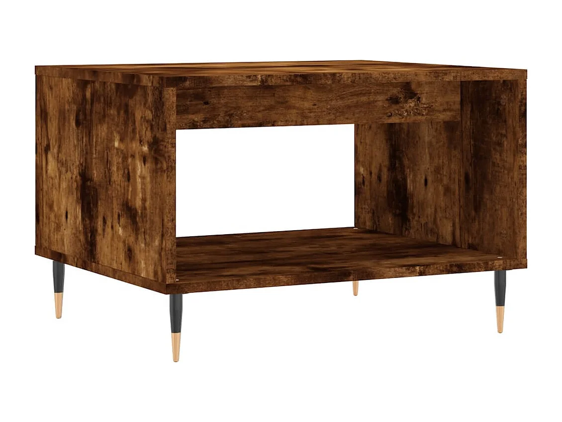 Mesa de centro madera de ingeniería marrón roble 60x50x40 cm