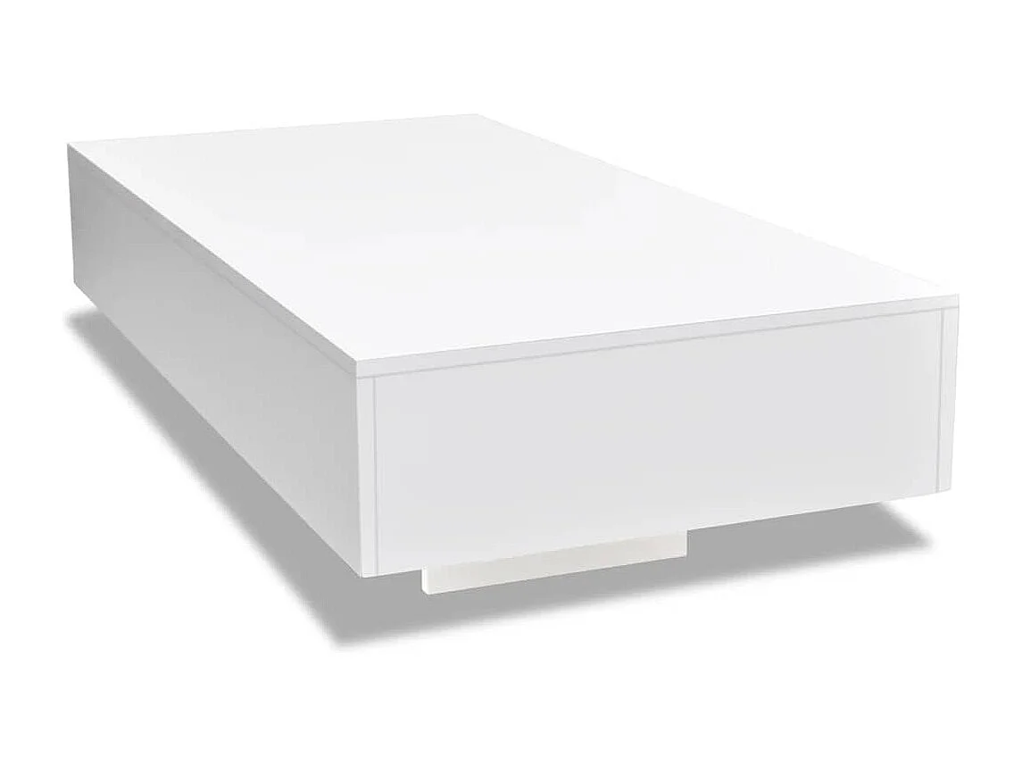 Table basse blanc brillant