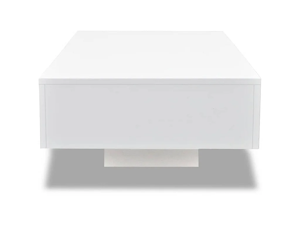 Table basse blanc brillant