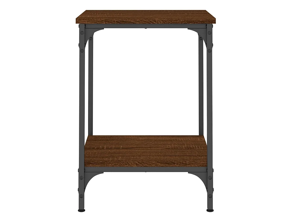 Salontafel 40x40x55 cm bewerkt hout bruin eikenkleur