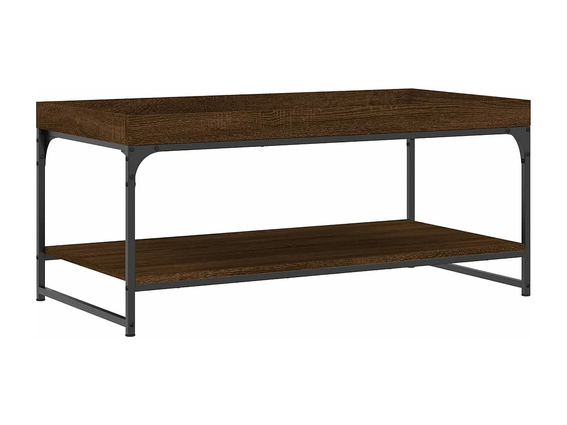 Salontafel 100x49x45 cm bewerkt hout bruin eikenkleur