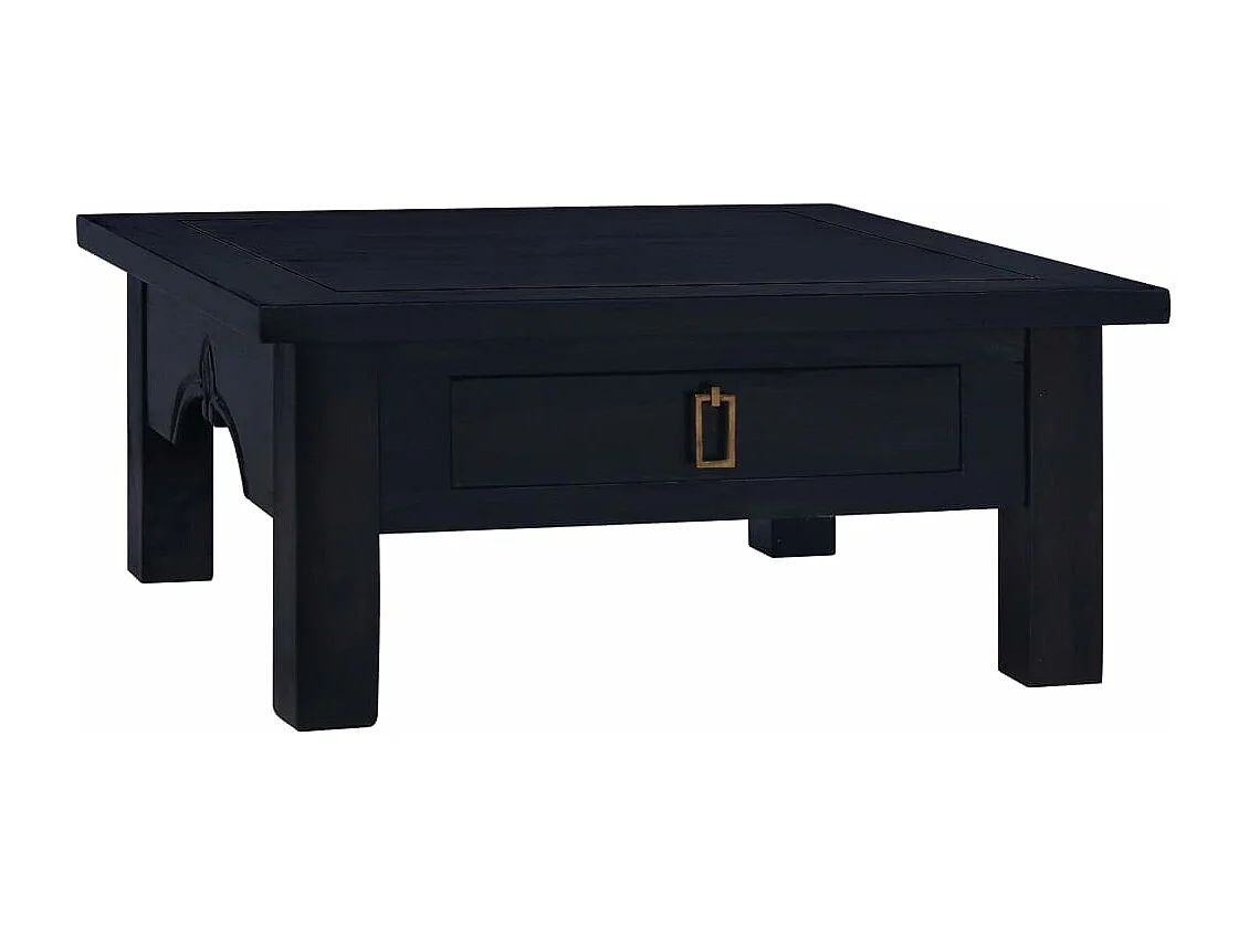 Table basse Café noir clair 68x68x30 cm Bois d'acajou massif