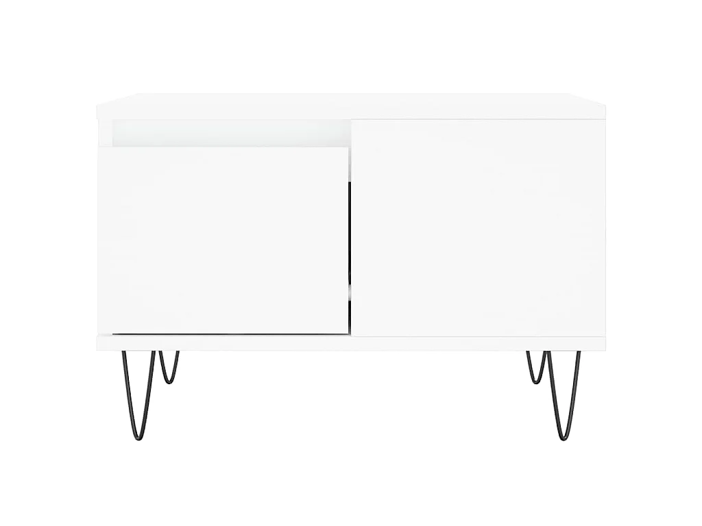 Salontafel 55x55x36,5 cm bewerkt hout wit