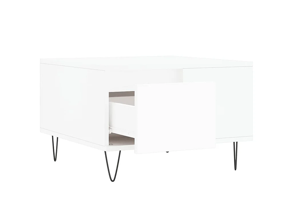 Salontafel 55x55x36,5 cm bewerkt hout wit