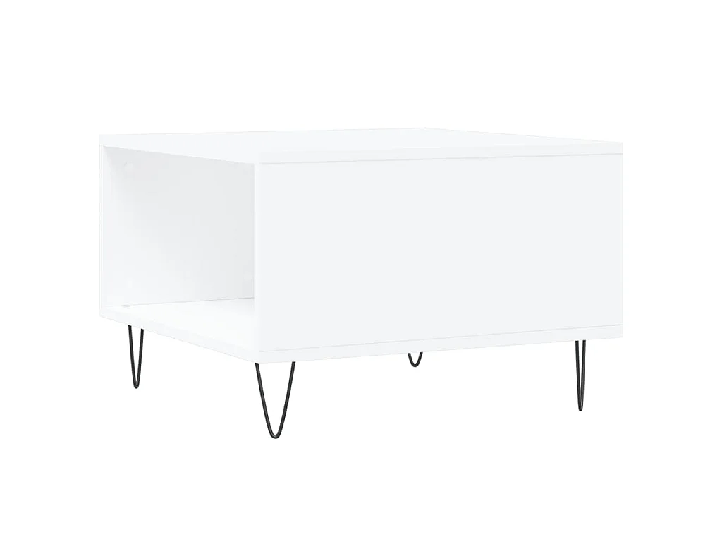 Salontafel 55x55x36,5 cm bewerkt hout wit