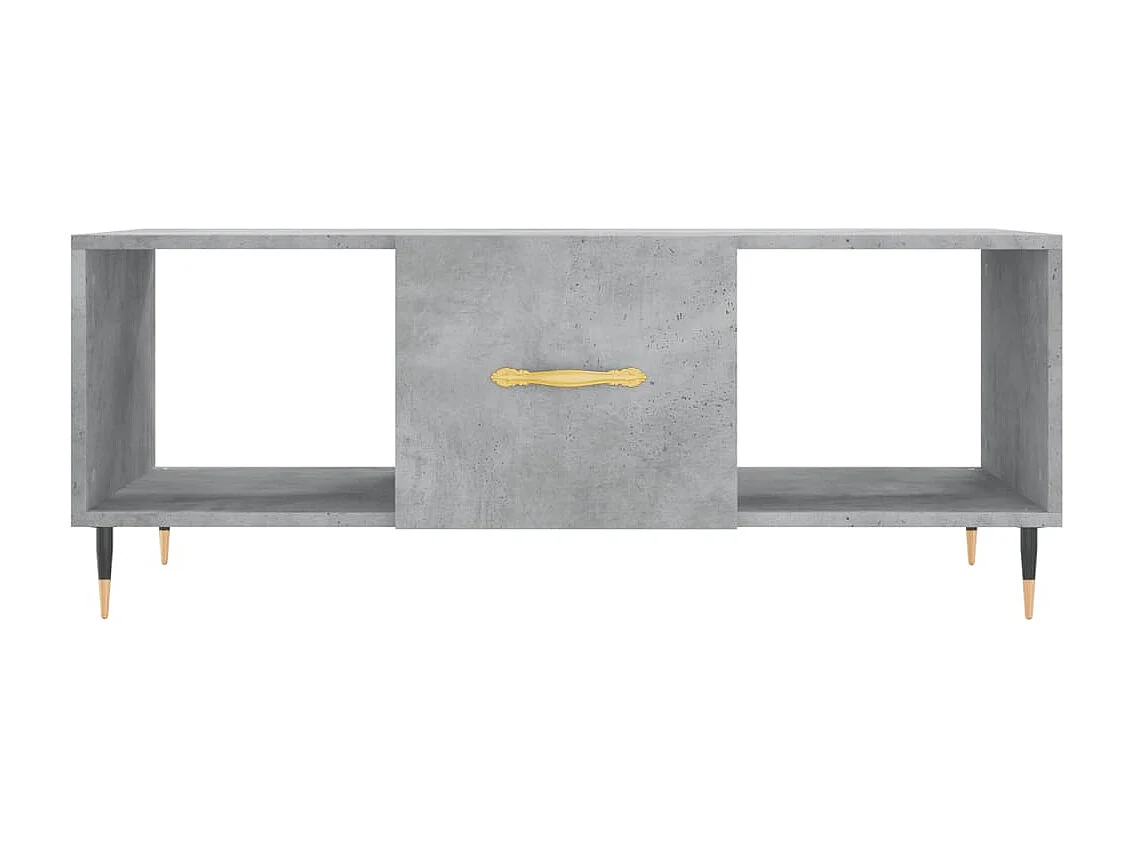 Table basse gris béton 102x50x40 cm bois d'ingénierie