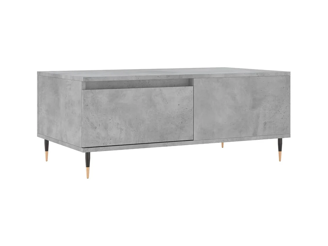 Table basse Gris béton 90x50x36,5 cm Bois d'ingénierie