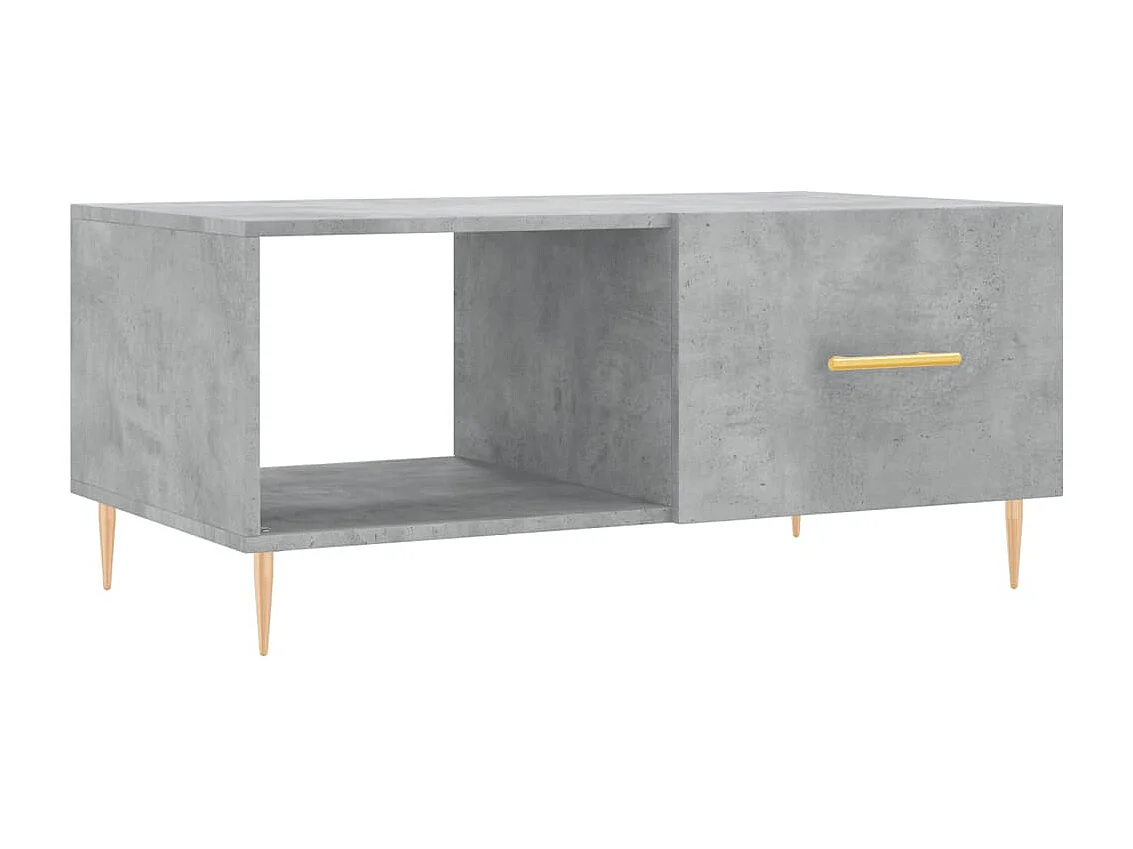 Mesa de centro 90x50x40 madeira processada cinza cimento