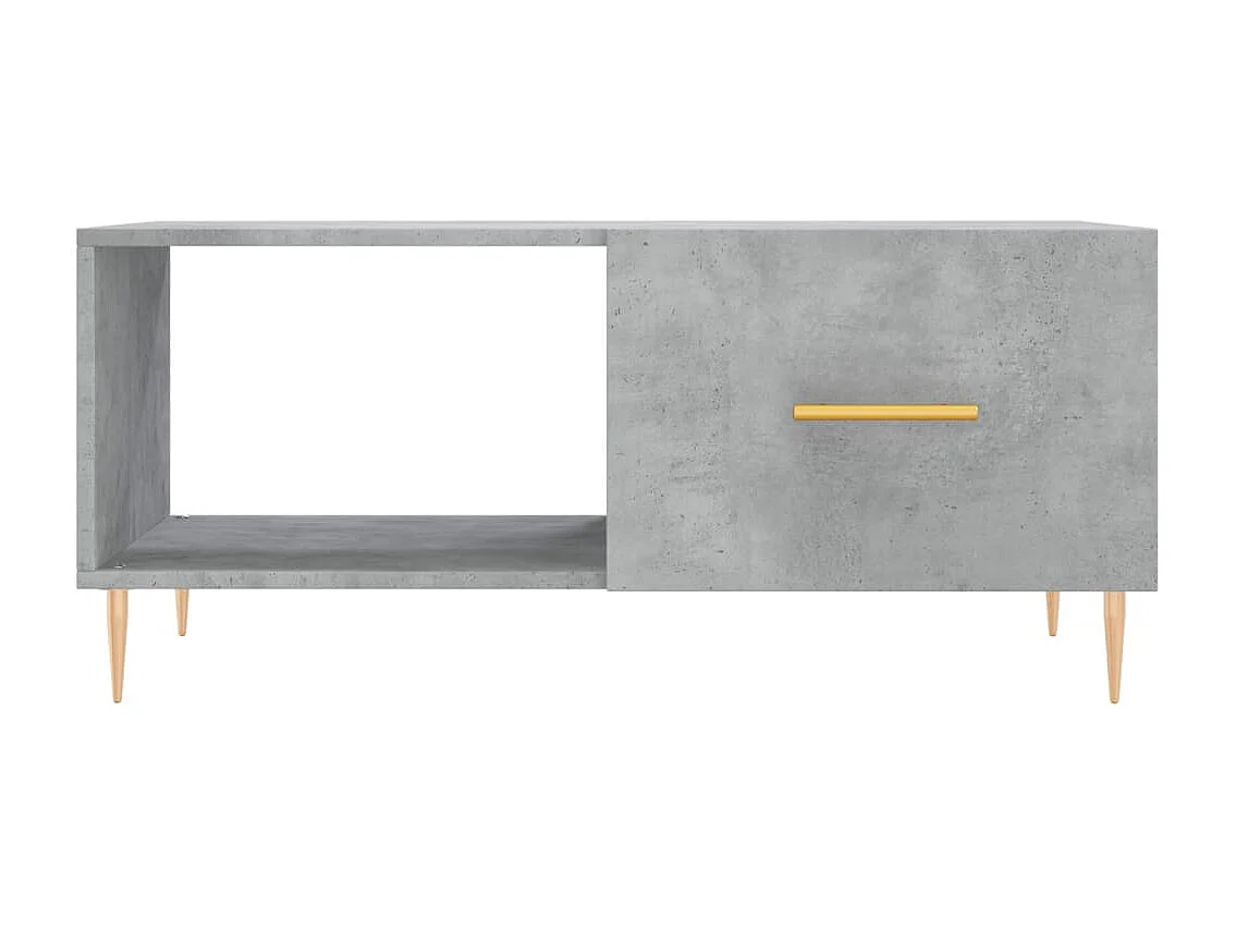 Mesa de centro 90x50x40 madeira processada cinza cimento