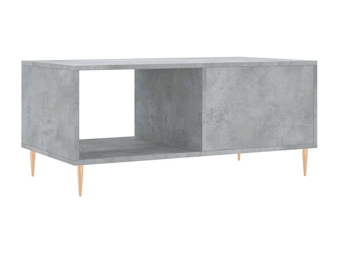 Mesa de centro 90x50x40 madeira processada cinza cimento