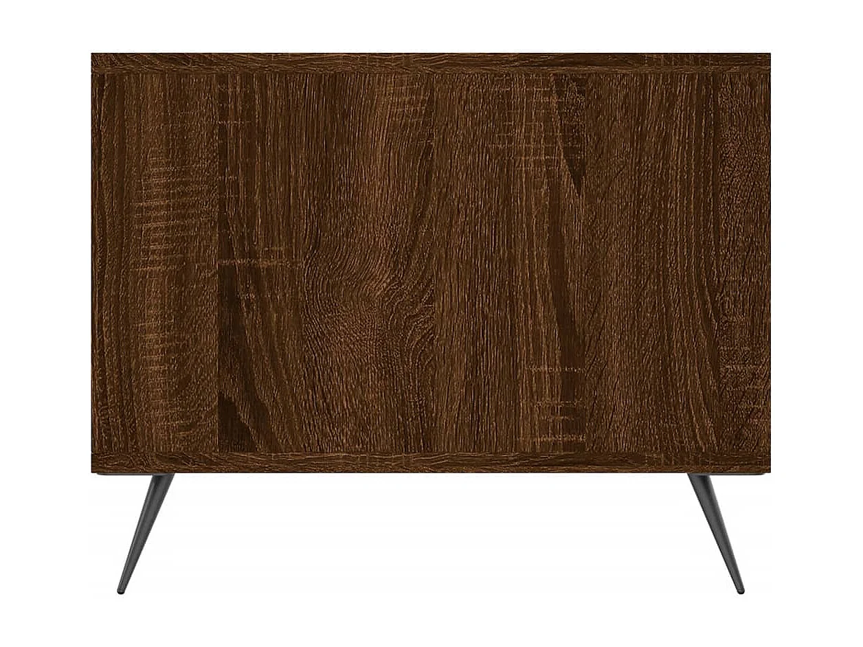 Mesa de centro madera contrachapada roble marrón 102x50x40 cm