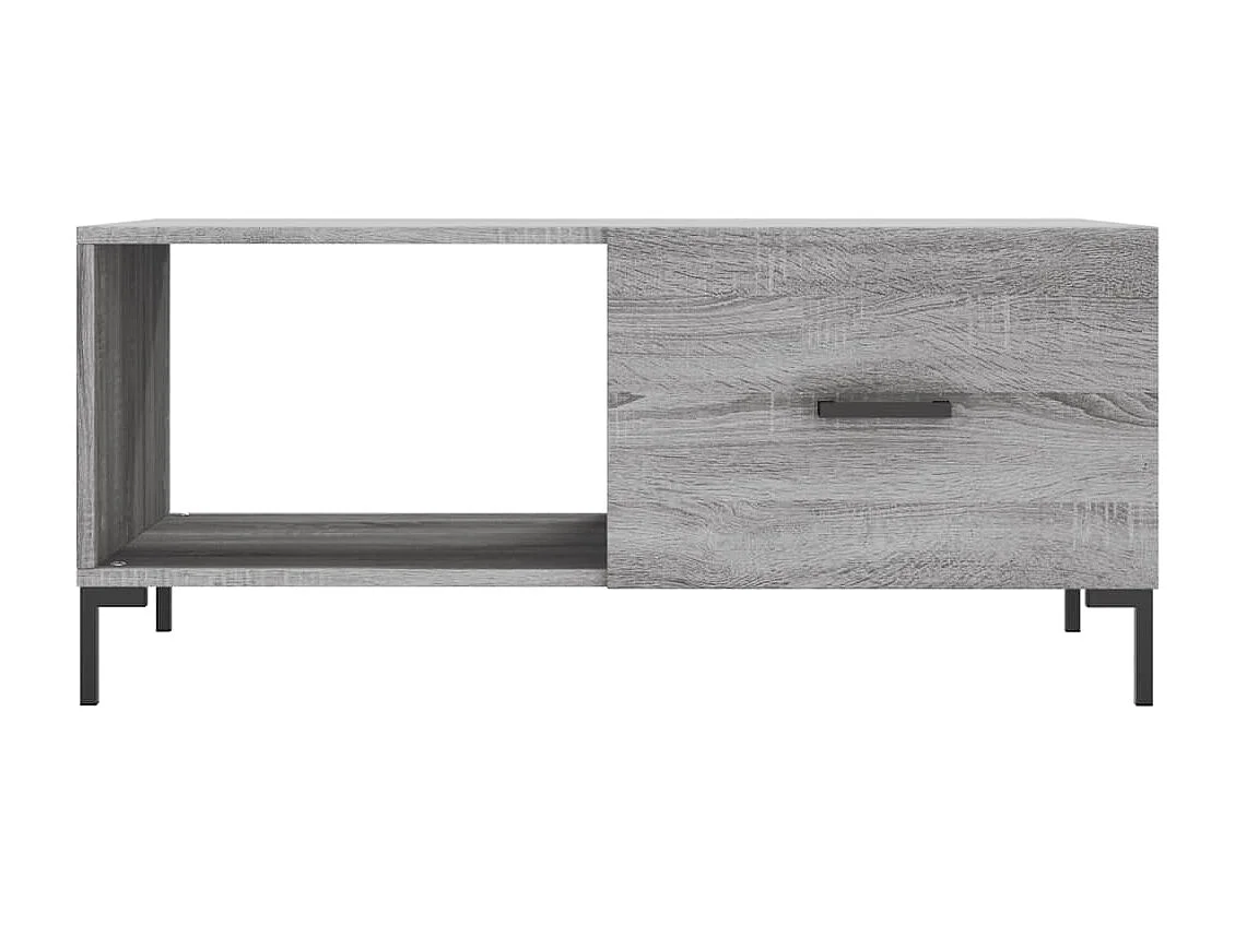 Salontafel 90x50x40 cm bewerkt hout grijs sonoma eikenkleurig