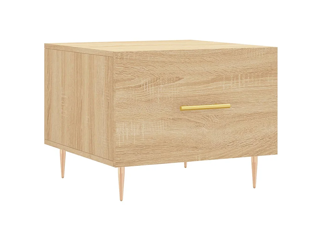 Salontafel 50x50x35 cm bewerkt hout sonoma eikenkleurig