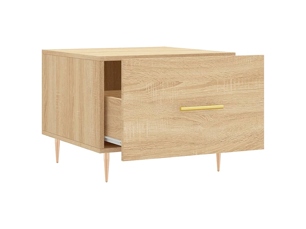 Salontafel 50x50x35 cm bewerkt hout sonoma eikenkleurig