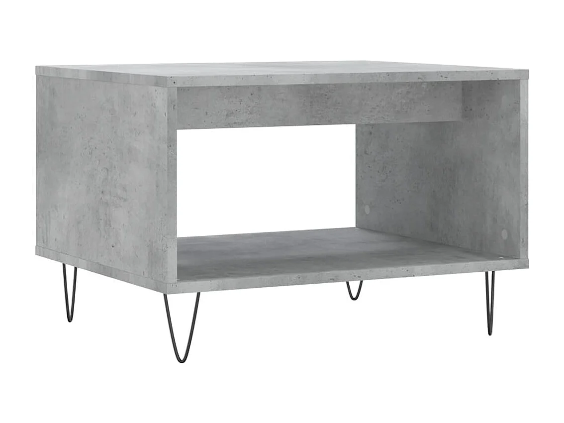 Mesa de centro madera de ingeniería gris hormigón 60x50x40 cm